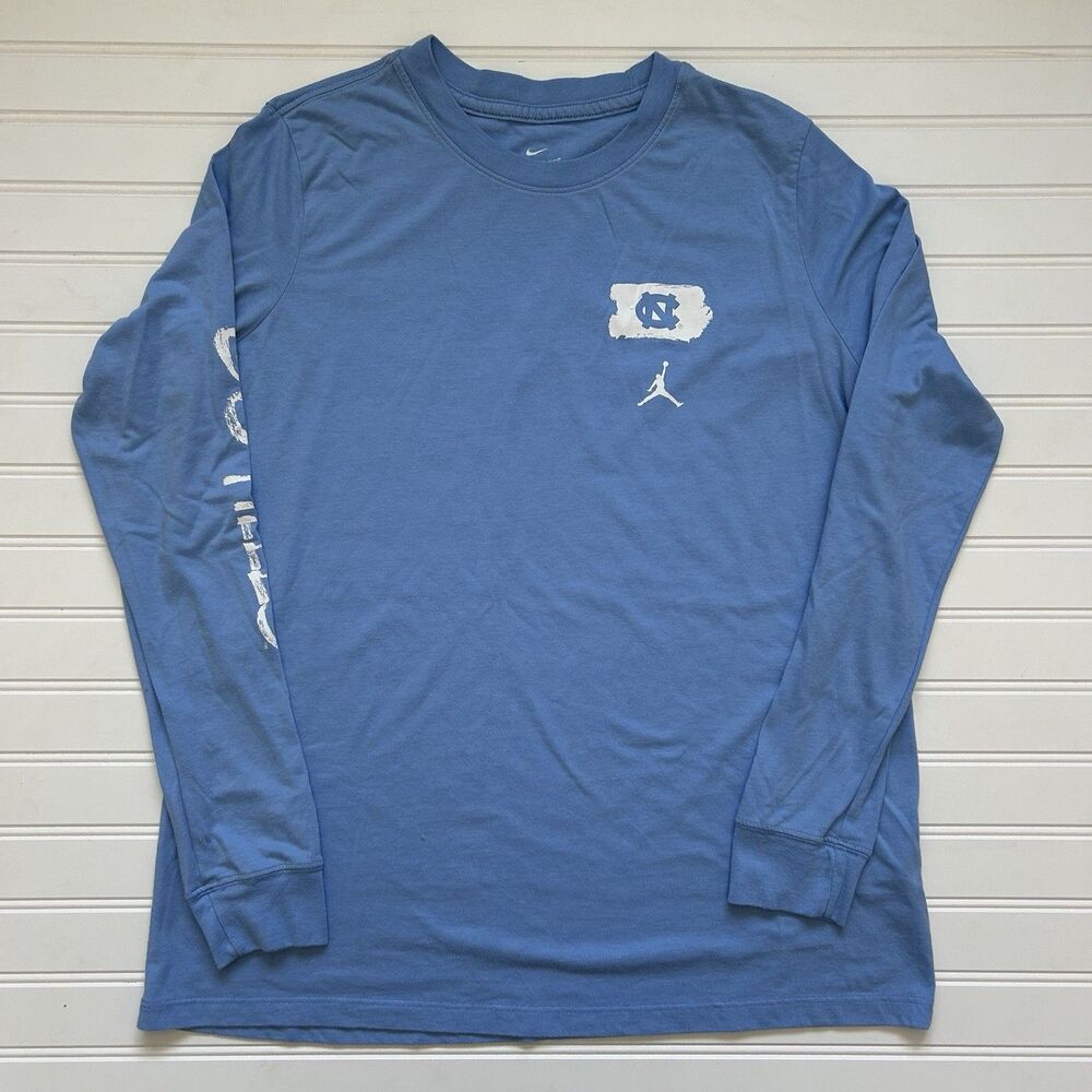 Nike Air Jordan UNC Tar Heels Women’s XL Long Sleeve Tee North Carolina Blue